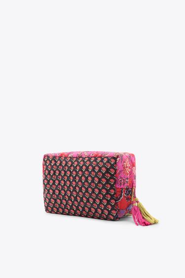 TROUSSE DE TOILETTE MATELASSÉE À IMPRIMÉ FLEURS - Fuchsia de Zara - Image 2