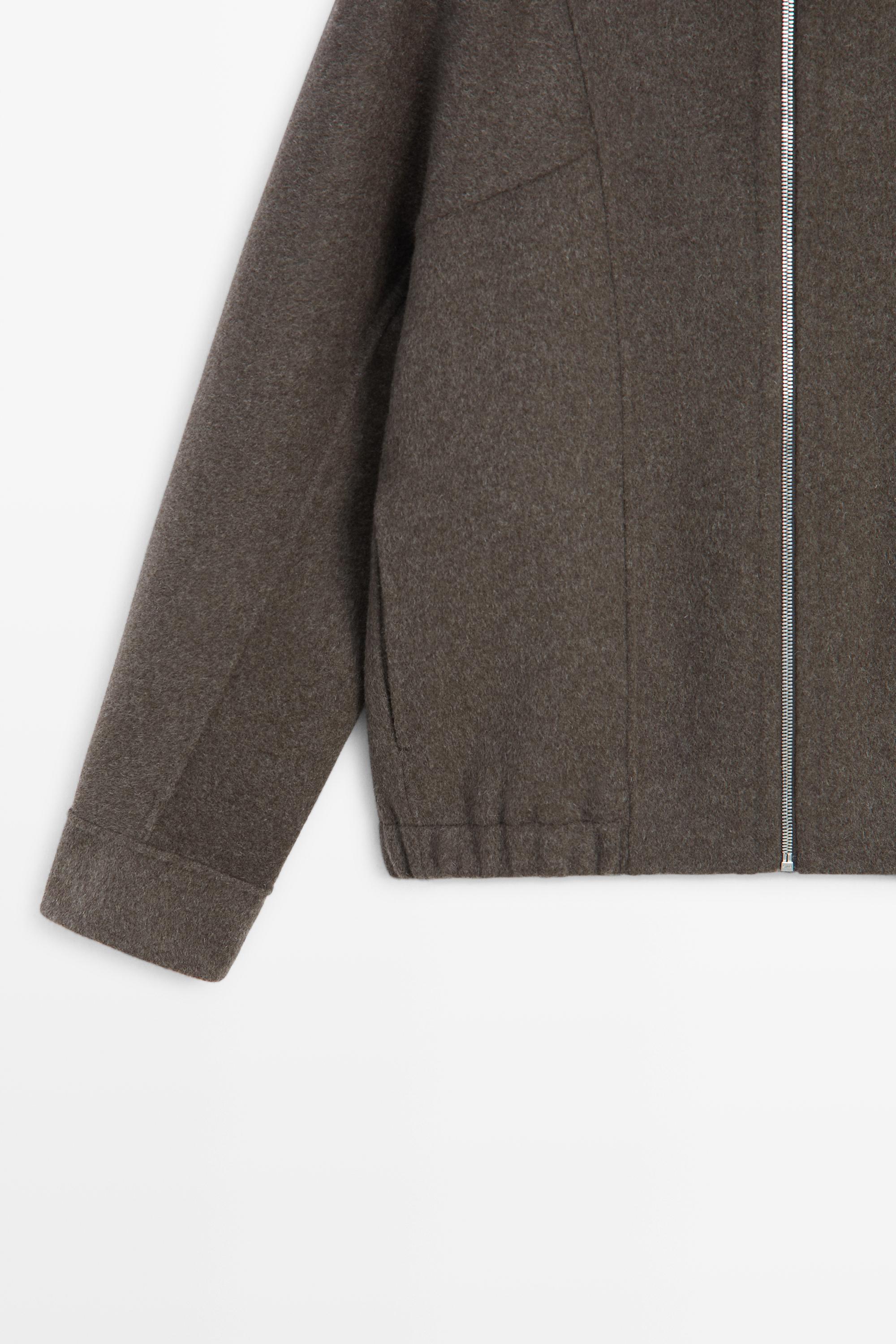 Blouson bomber en mélange de laine