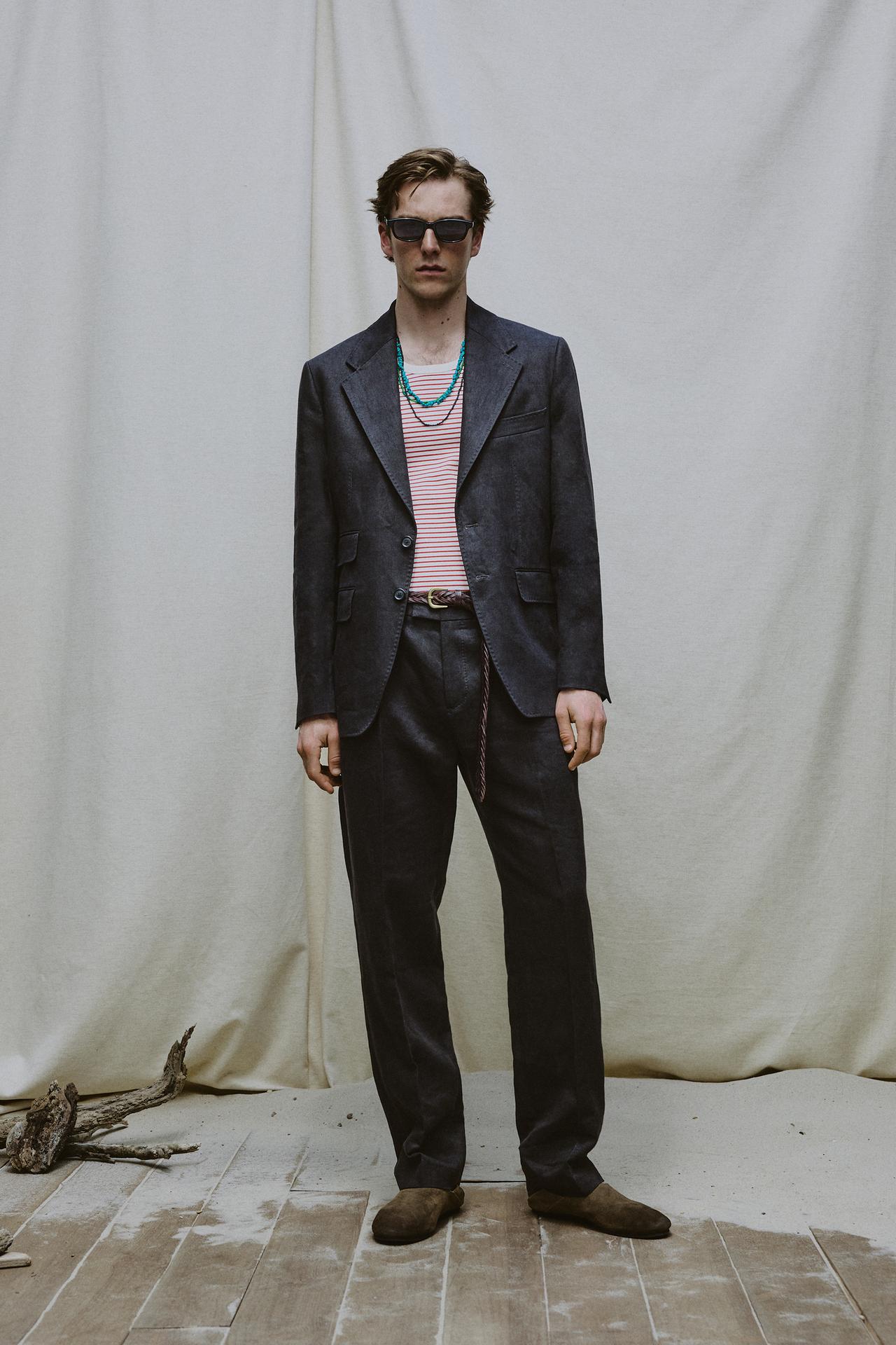 Овальные солнцезащитные очки AARON LEVINE X ZARA + плетёный кожаный ремень AARON LEVINE X ZARA
