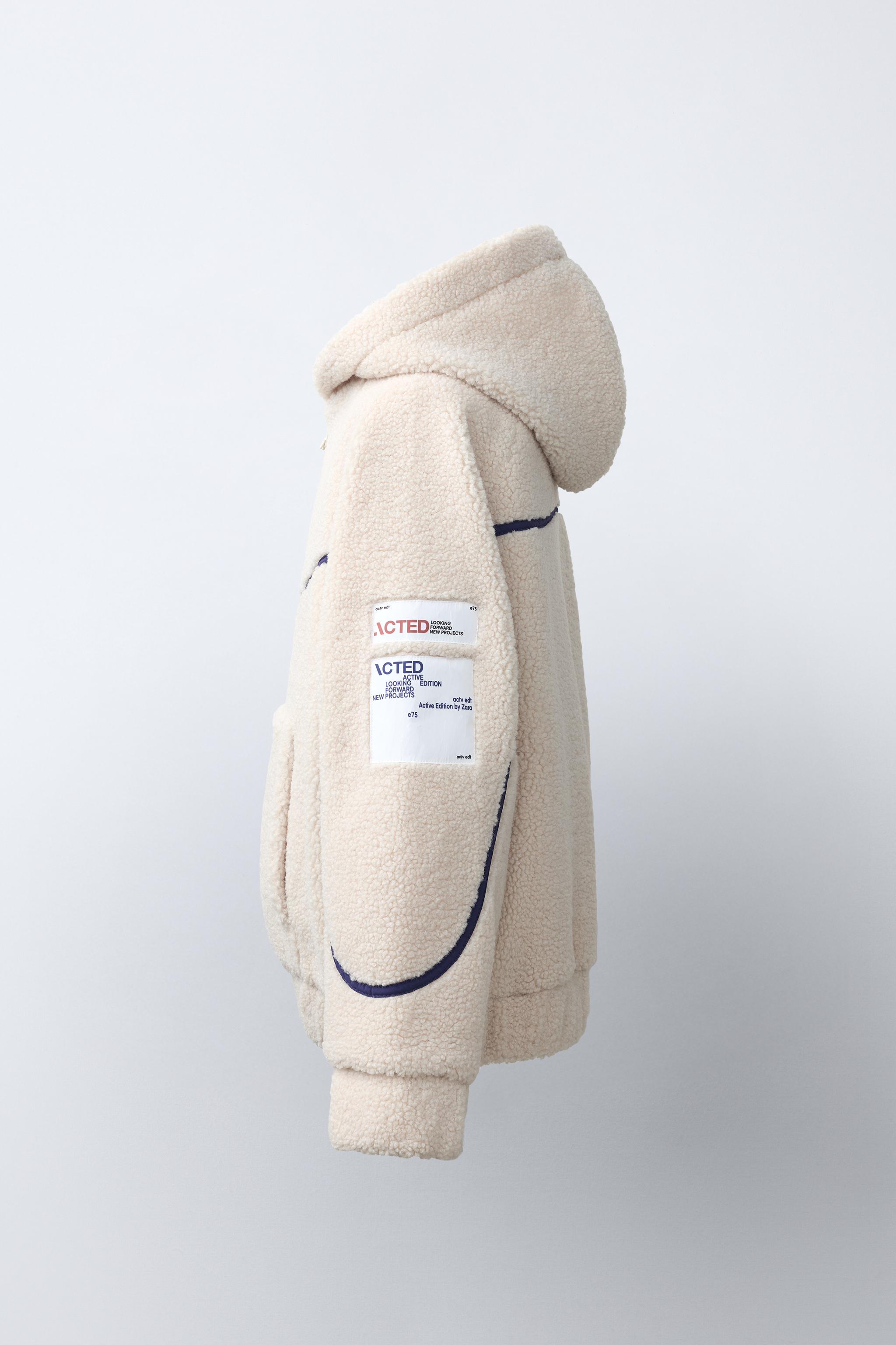SHEARLING JACKET WITH HOODIE