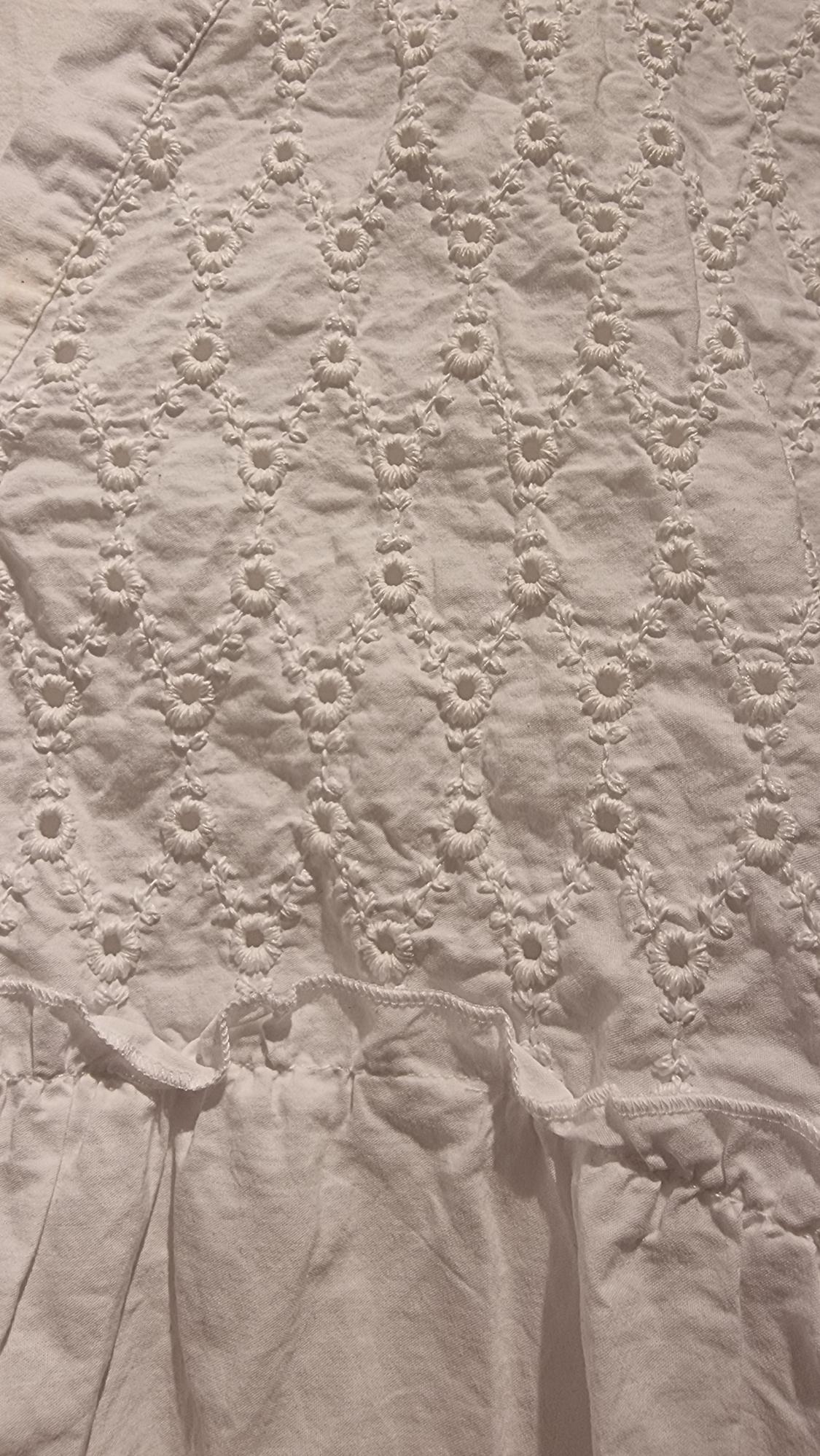 SHORT POPLIN DRESS WITH CUTWORK EMBROIDERY - Image 3