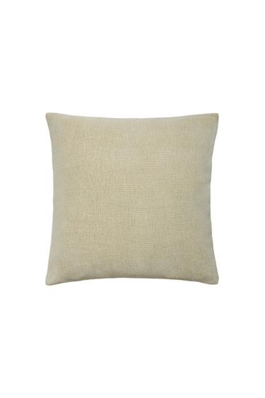 CHENILLE CUSHION COVER - Light green by Zara