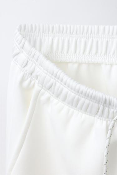WIDE-LEG TROUSERS WITH MODAL - Ecru by Zara - Image 3