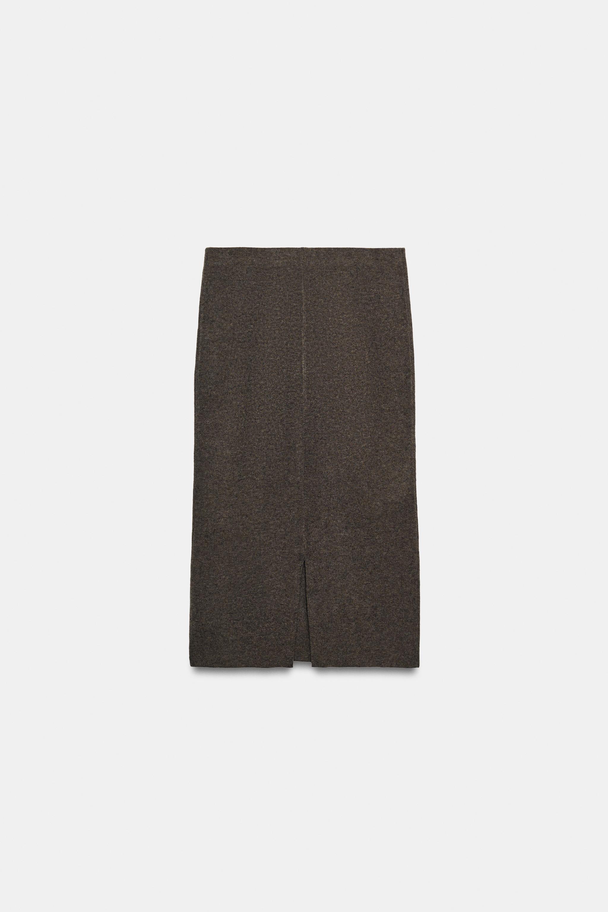 KNIT MIDI SKIRT