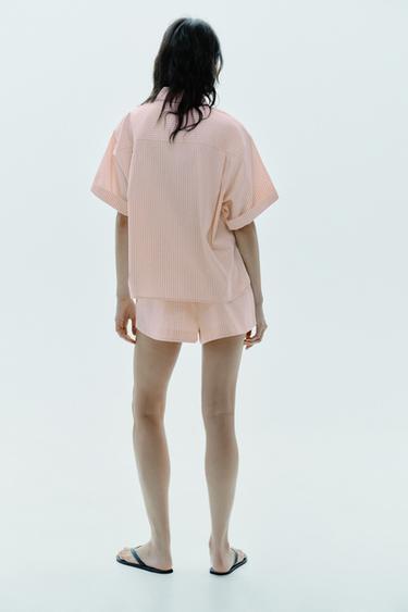 MINI STRIPE SHORTS - Peach by Zara - Image 4