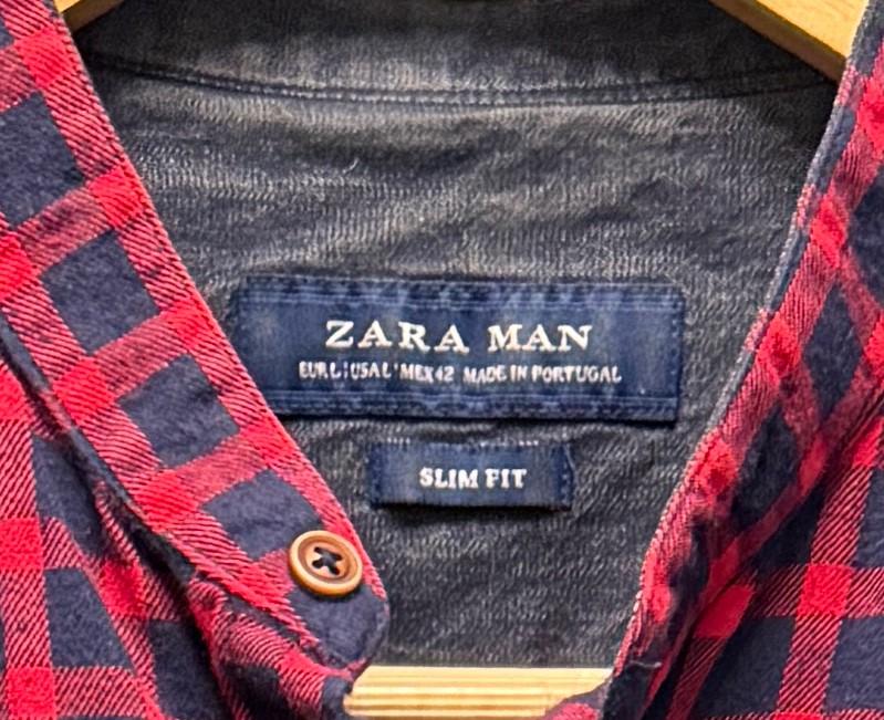 SMALL CHECKERED PLAID FLANNEL WITH MANDARIN COLLAR - Image 3