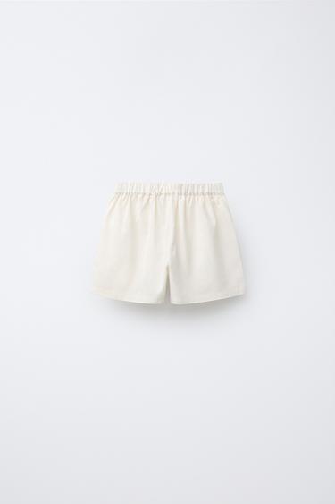 BERMUDA SHORTS WITH DIFFERENT EMBROIDERIES - Ecru by Zara - Image 1
