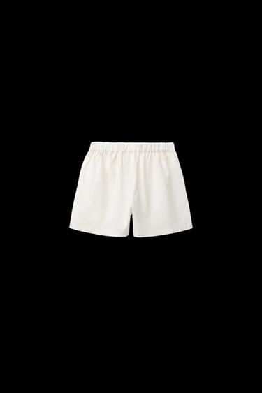 BERMUDA SHORTS WITH DIFFERENT EMBROIDERIES - Ecru by Zara