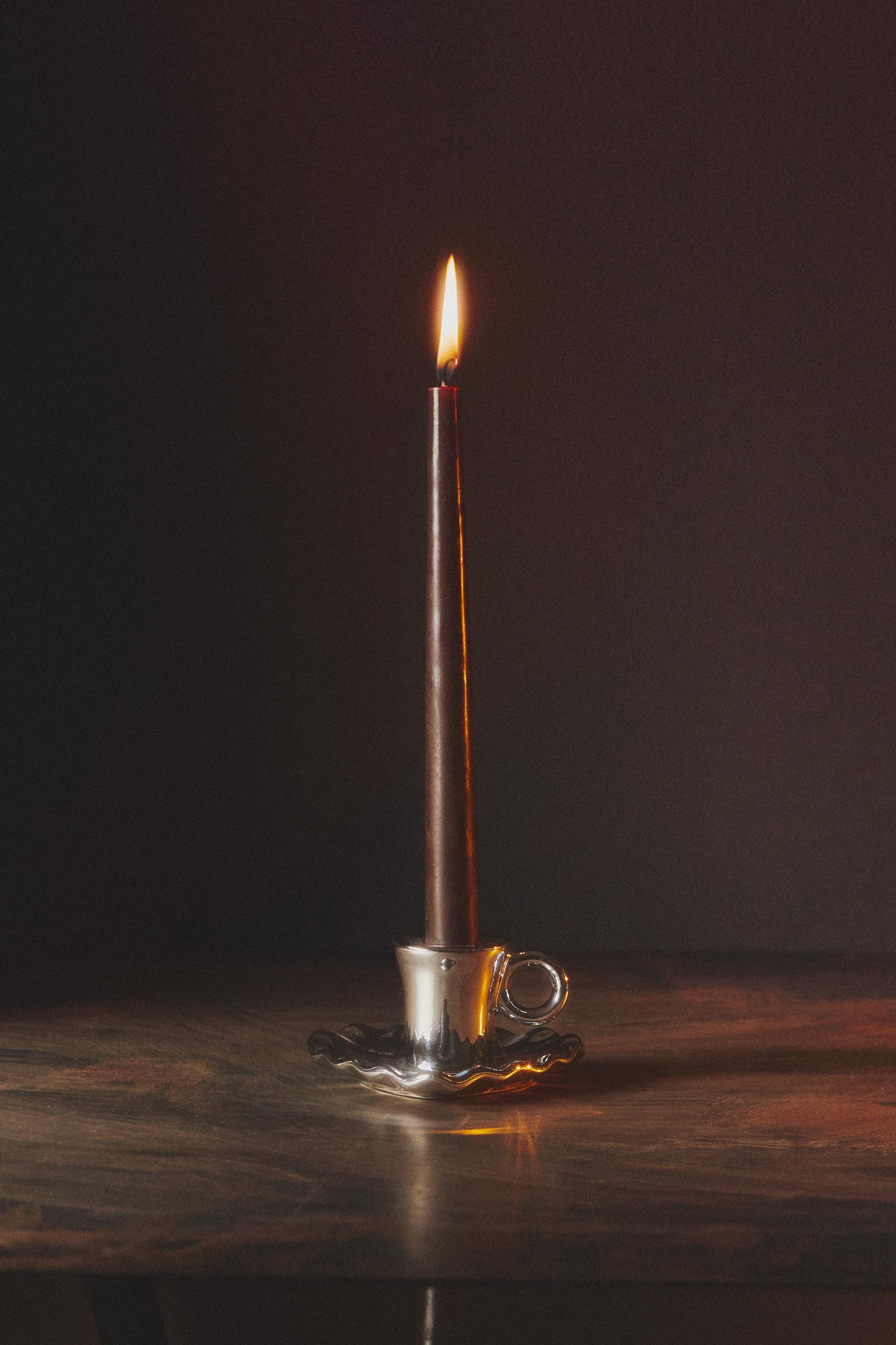 CHRISTMAS HEART PORCELAIN CANDLE STICK