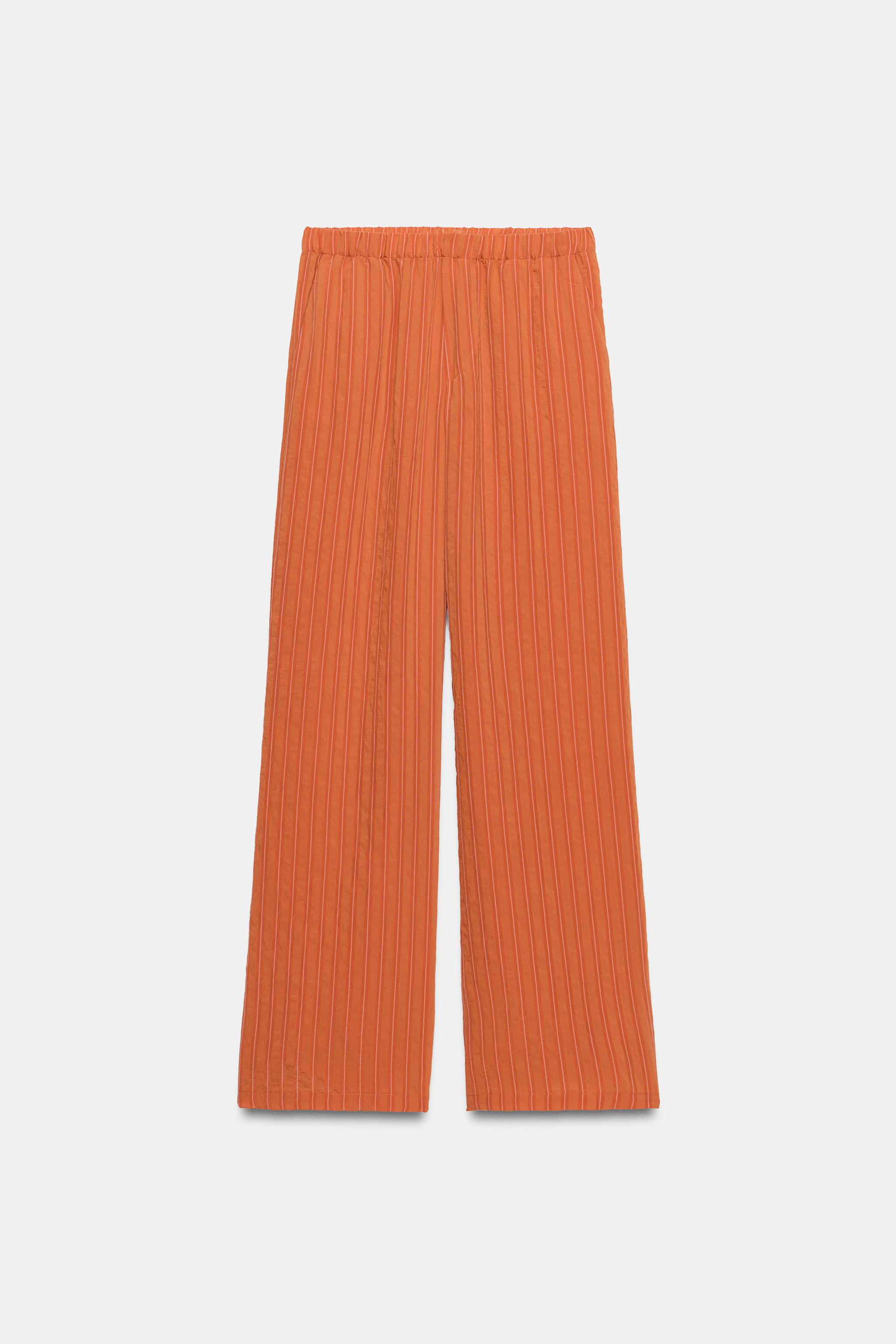 Zara Çizgili Dökümlü Pantolon görsel 5
