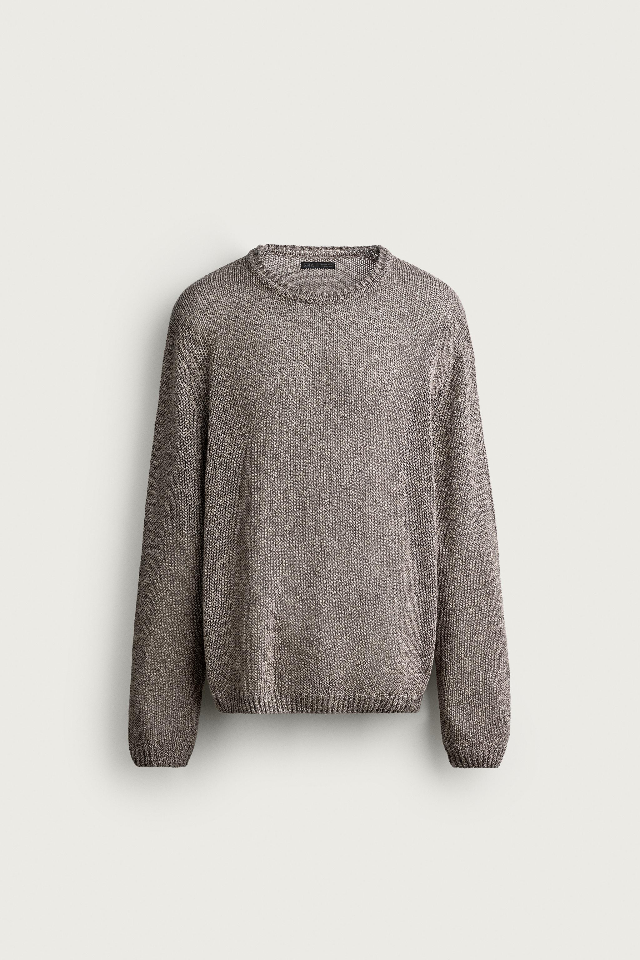 TEXTURED RELAXED FIT JUMPER — Stone