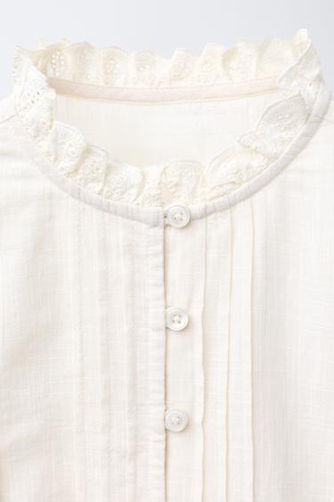 CHEMISE ROMANTIQUE EN DENTELLE - Écru de Zara - Image 2