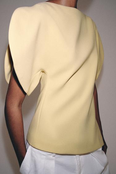 ZW COLLECTION PUFF SLEEVE TOP - Yellow by Zara