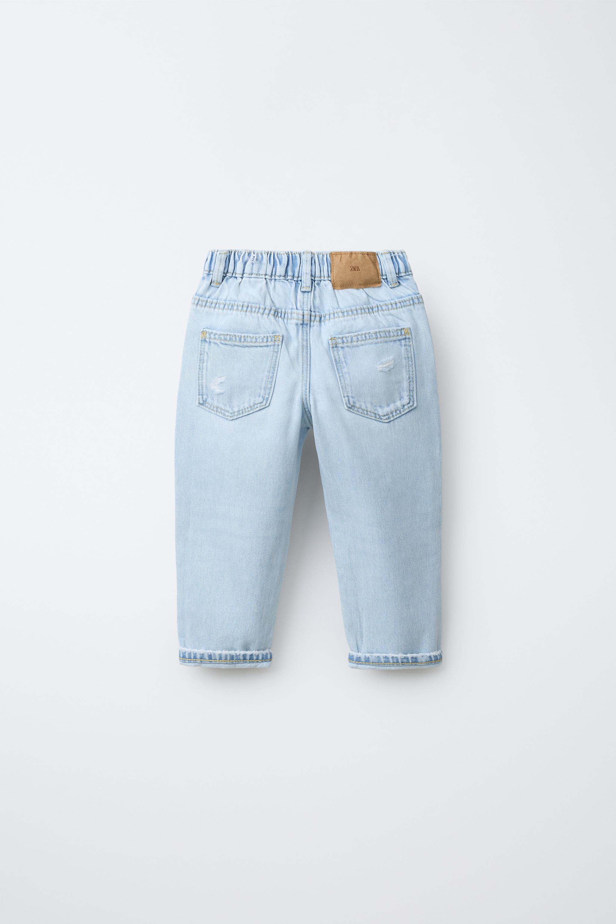 Детские джинсы Zara RIPPED LOW BAGGY JEANS — фото 3