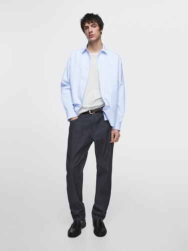 Zara Lightweight slim-fit rinse wash jeans - Bluish - Image 0