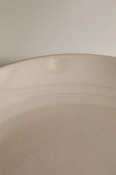 STONEWARE DESSERT PLATE - Taupe grey by Zara - Image 4