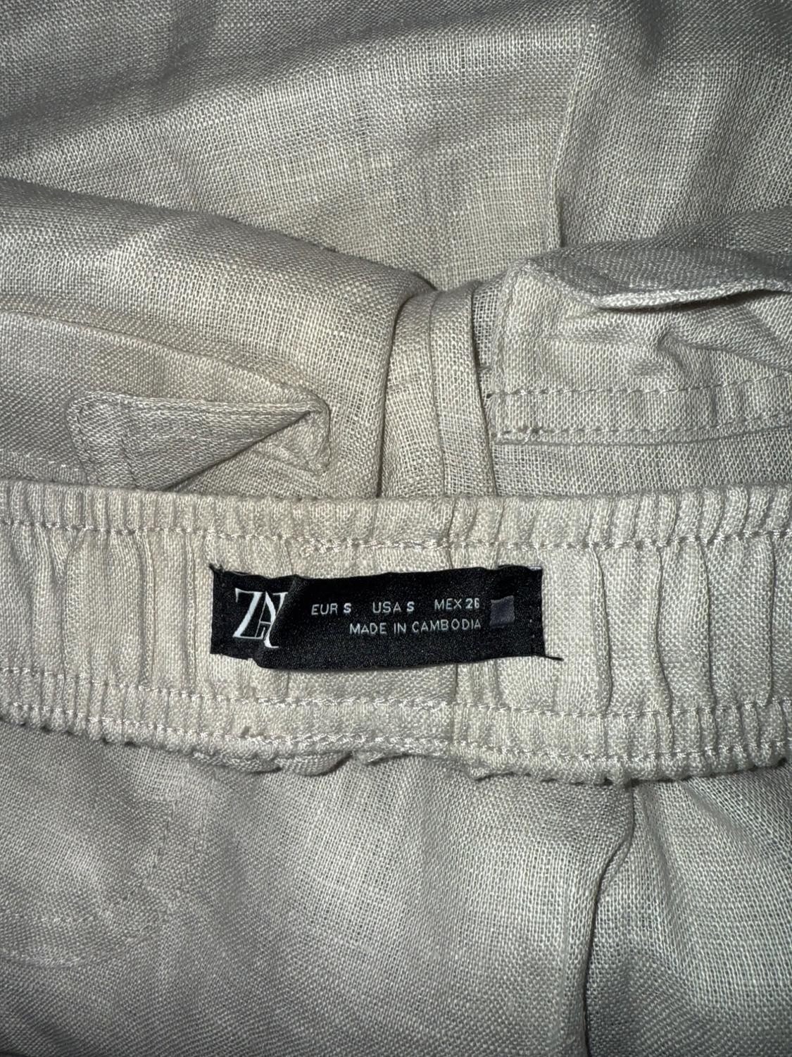 WIDE LEG LINEN PANTS - Image 3