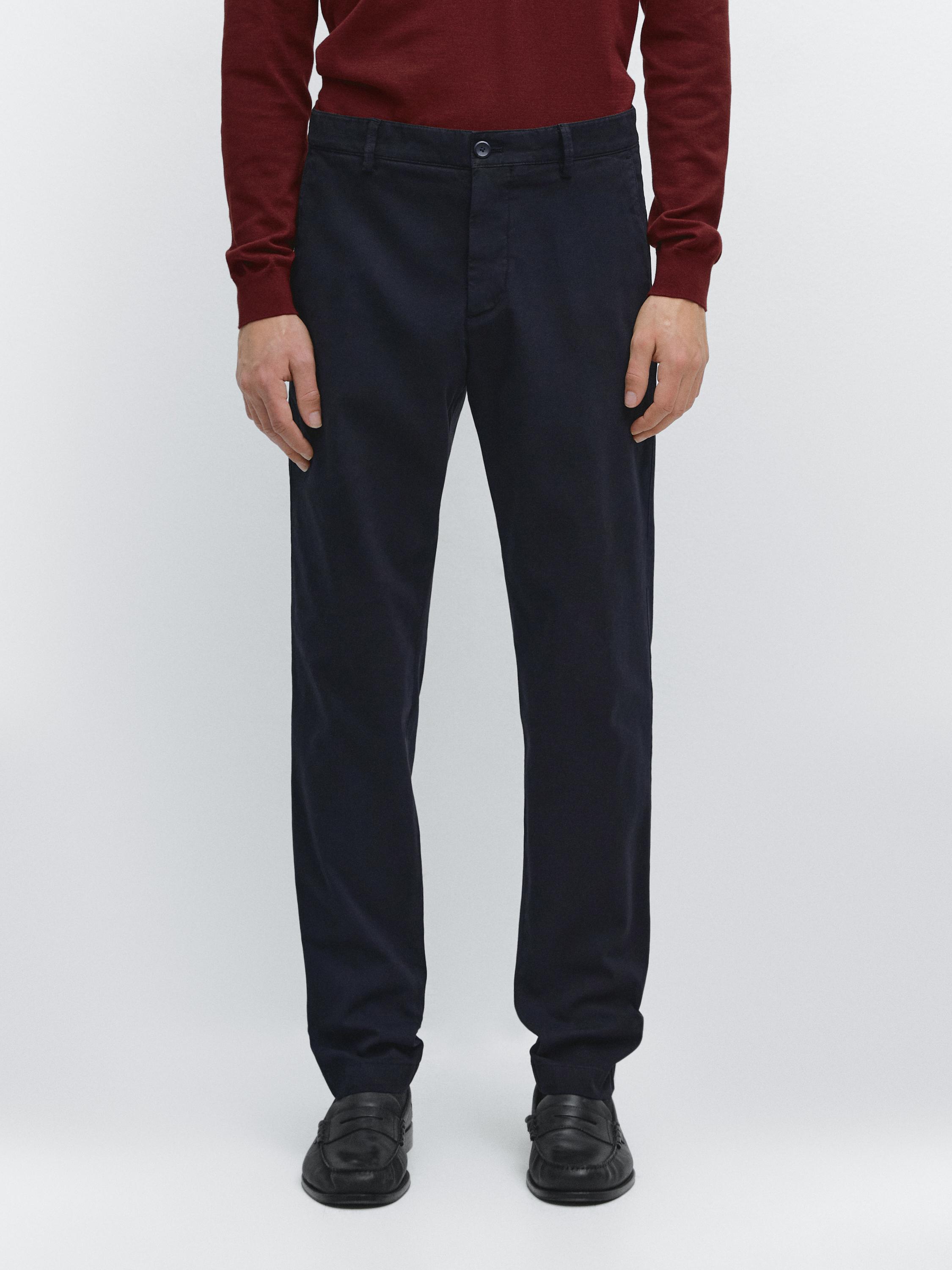 Pantalon slim microtexturé