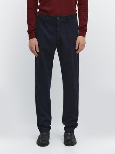 Pantalon slim microtexturé - Bleu marine de Zara