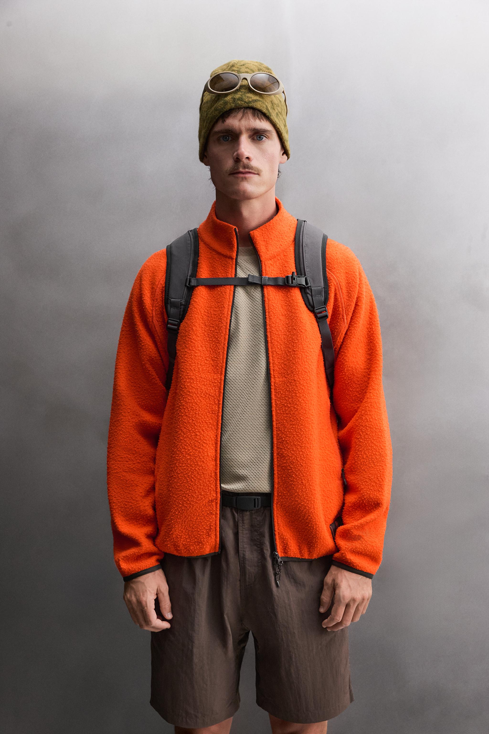 MANTECO® WOOL BLEND FLEECE SWEATSHIRT - Red / Orange | ZARA Canada