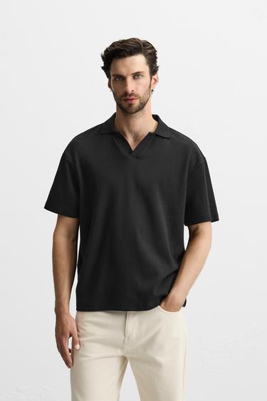 GEOMETRİK JAKARLI POLO T-SHIRT_1