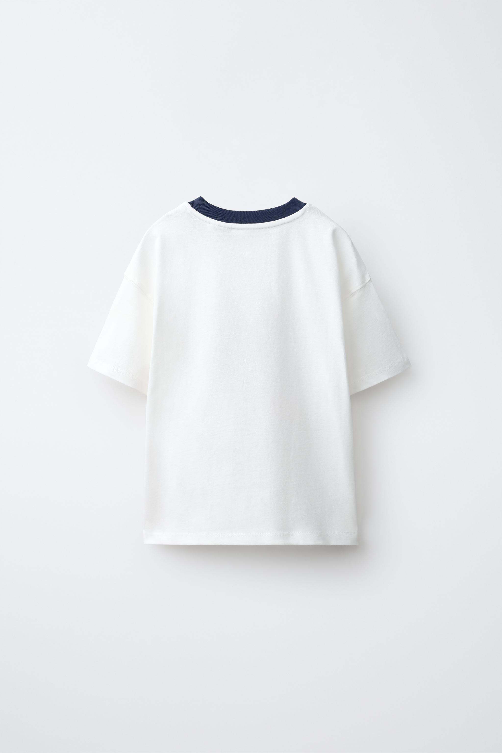 Детские футболки Zara CAPYFUN © VARSITY PRINT T-SHIRT — фото 3