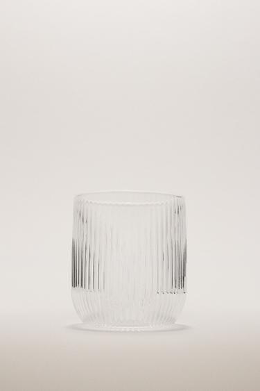 BOROSILICATE GLASS TUMBLER WITH RAISED LINES - 990 da Zara - Imagem 0