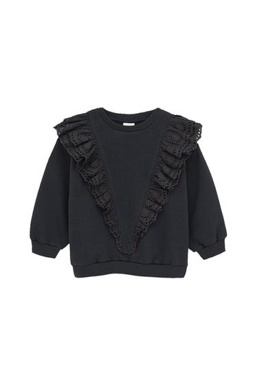 LACE TRIM SWEATSHIRT