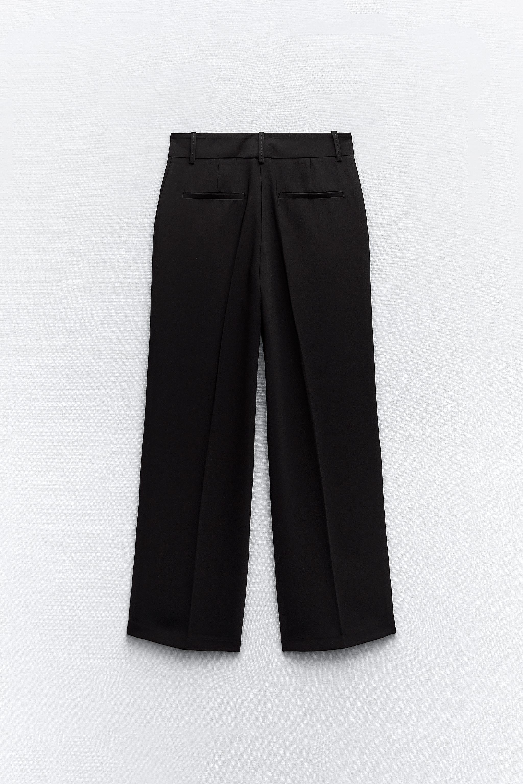 WIDE LEG PANTS WITH DARTS - Black | ZARA United States