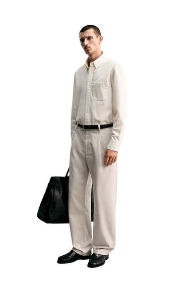 RELAXED-FIT-HOSE MIT ZIERFALTEN - Steingrau von Zara