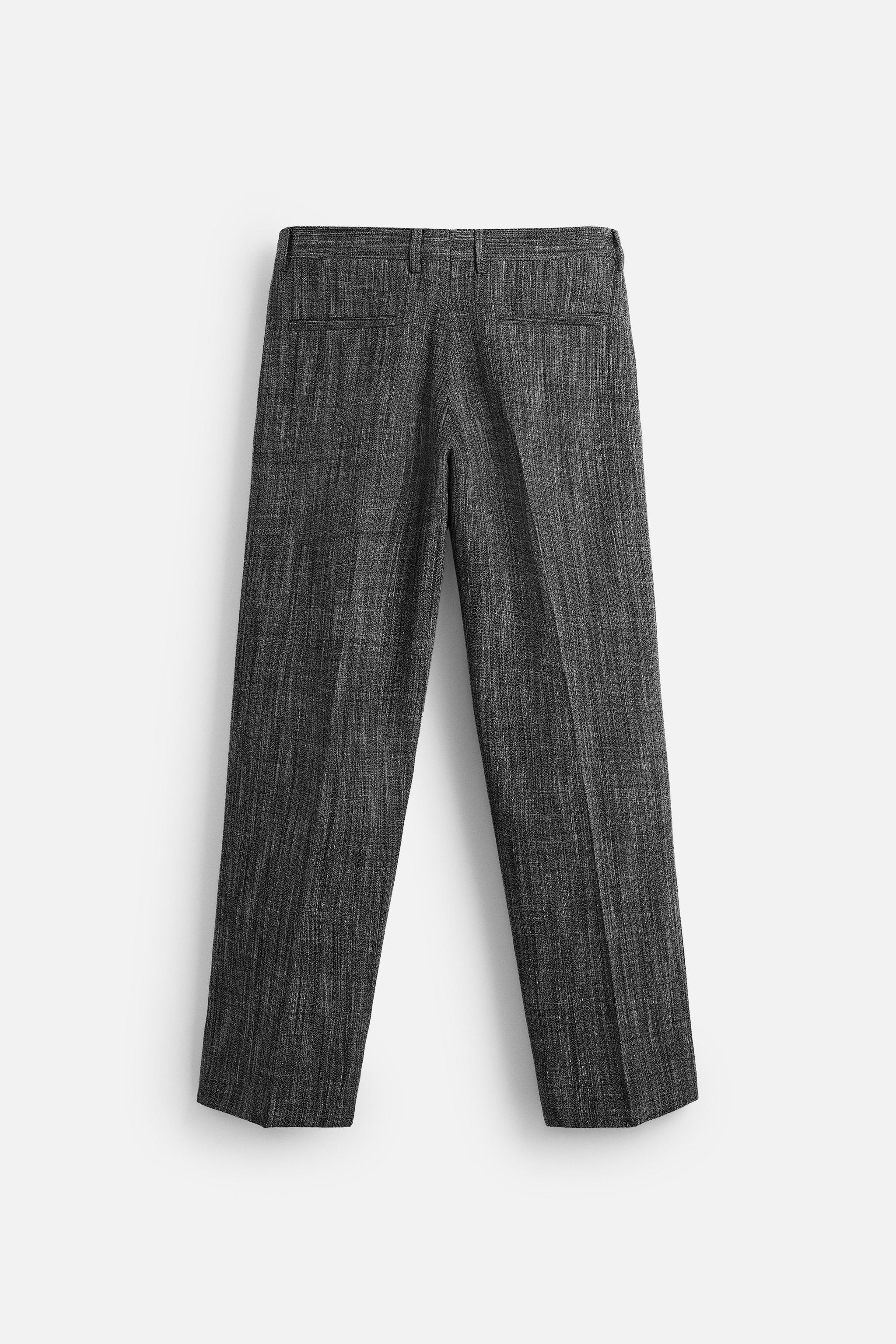 TEXTURED PANTS LIMITED EDITION - Black / White | ZARA United