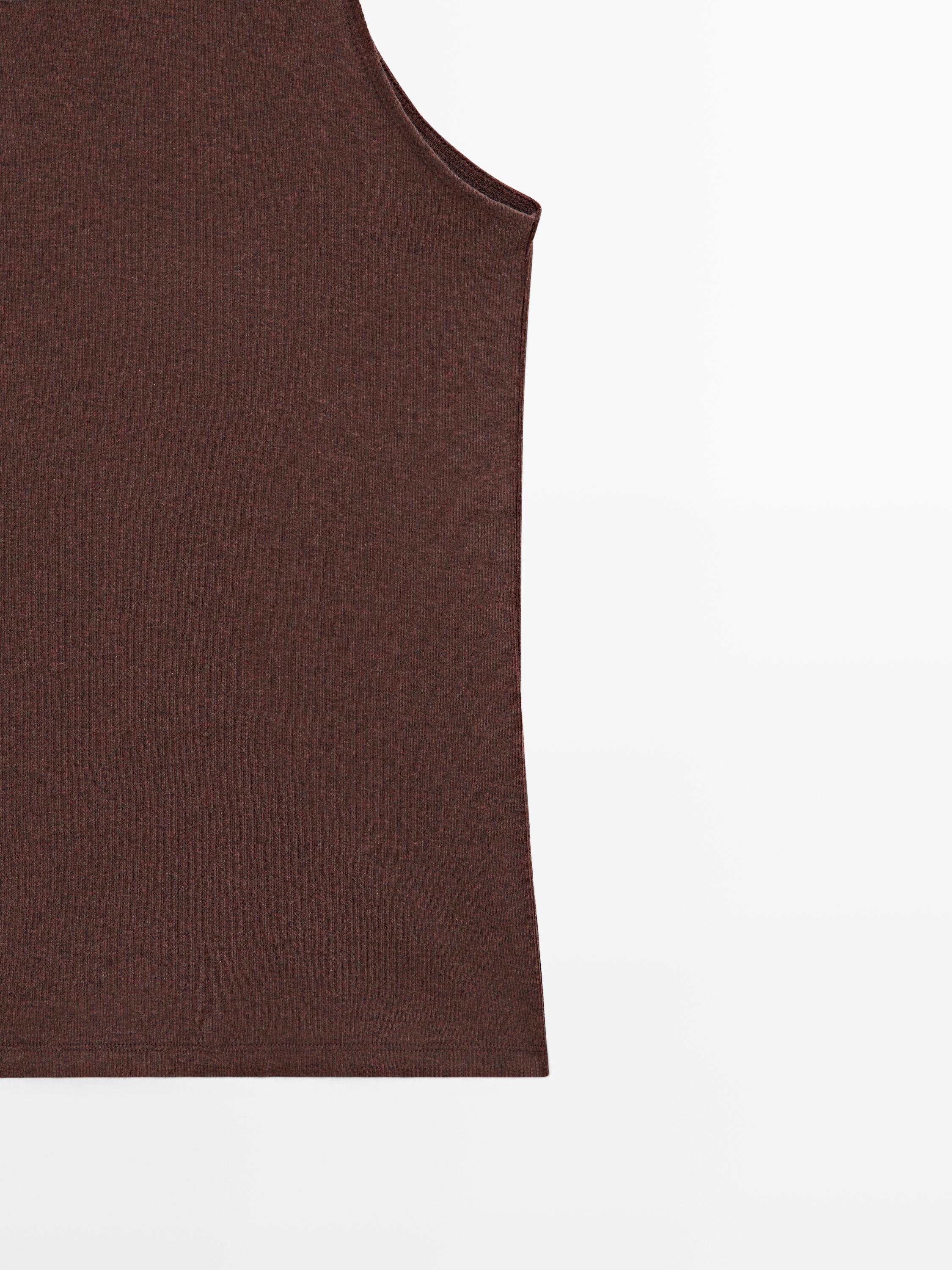 Top en maille légère 100 % coton