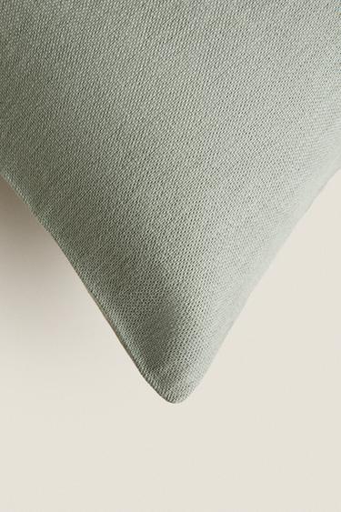 PLAIN CUSHION COVER - Mid-green by Zara - Image 1