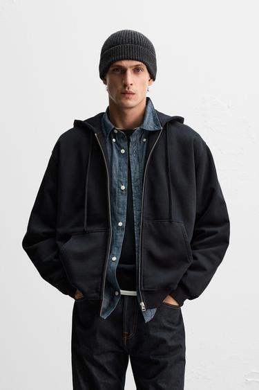 HEAVY WEIGHT HOODIE - Dark navy by Zara