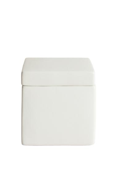 BOTE ORGANIZADOR BAÑO LOZA BLANCA - Blanco de Zara