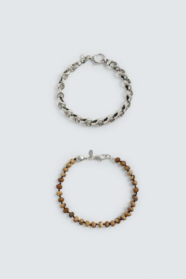 PULSERAS COMBINADAS CONTRASTE PACK 2 - Multicolor de Zara