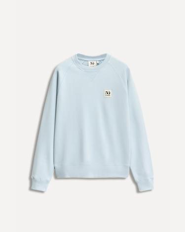 Zara 50TH ANNIVERSARY PATCH CREW NECK SWEATSHIRT - Light blue