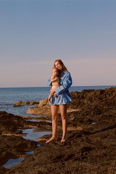 Zara GINGHAM ROMPER - Yellow