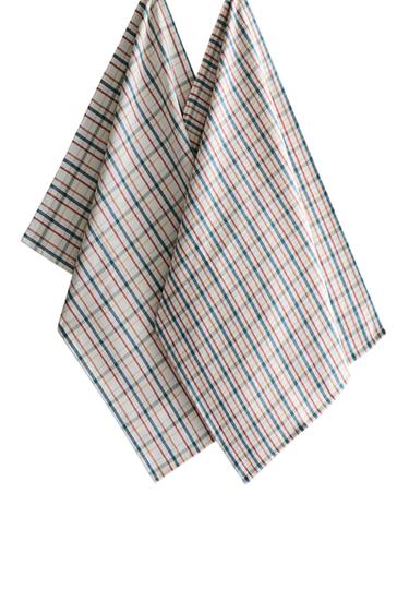 CONJUNTO DE PANO DE PRATO LISTRADO (CONJUNTO DE 2) - Azul da Zara