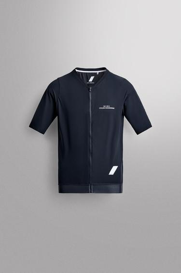 ВЕЛОСИПЕДНАЯ МАЙКА С КОРОТКИМ РУКАВОМ — МОРСКОЙ СИНИЙ от Zara