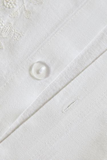 HOUSSE DE COUETTE COTON ET LIN RELIEF - Blanc de Zara - Image 3
