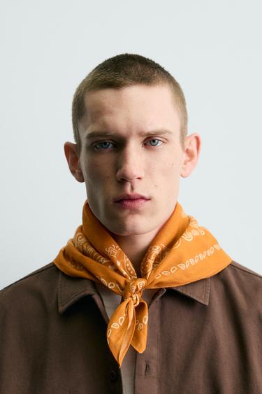PAISLEY PRINT BANDANA - Orange by Zara - Image 0