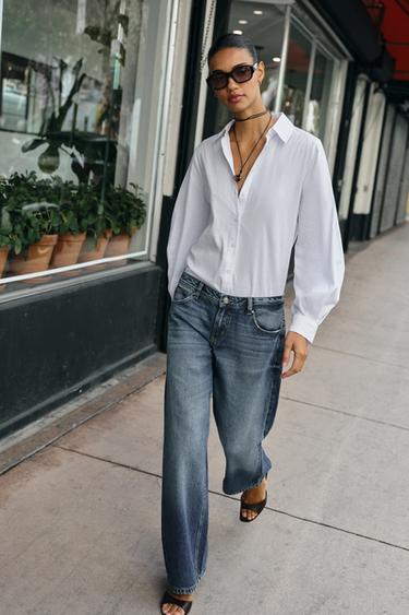 JEANS Z1975 STRAIGHT LOW-RISE - Blue by Zara