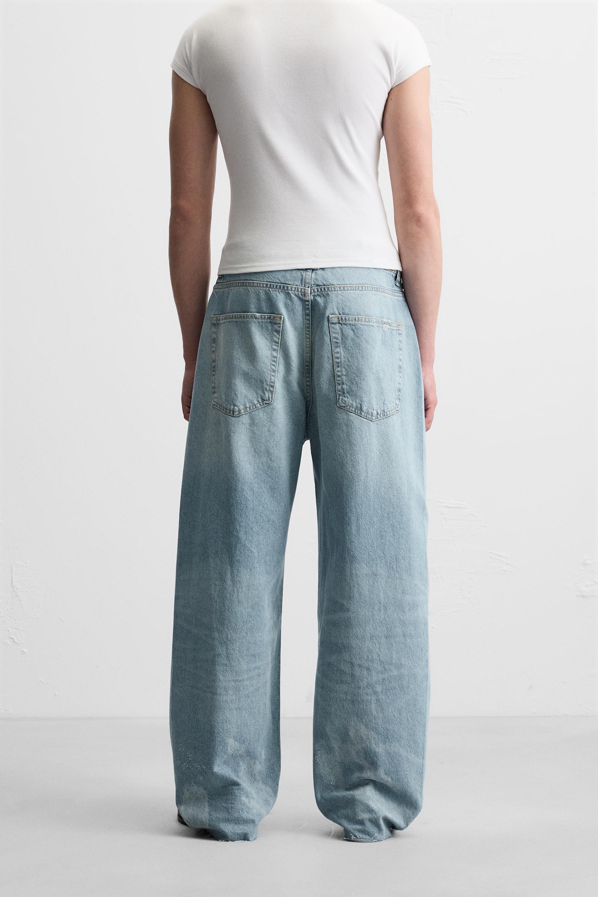 バギーフィットステッチジーンズ - ライトブルー | ZARA Japan