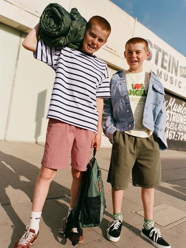 BERMUDA POPELÍN CARGO - Rojo / Coral de Zara