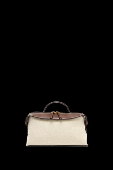 LÄNGLICHE CITY-TASCHE AUS CANVAS - Gebrochenes Weiß von Zara - Bild 0