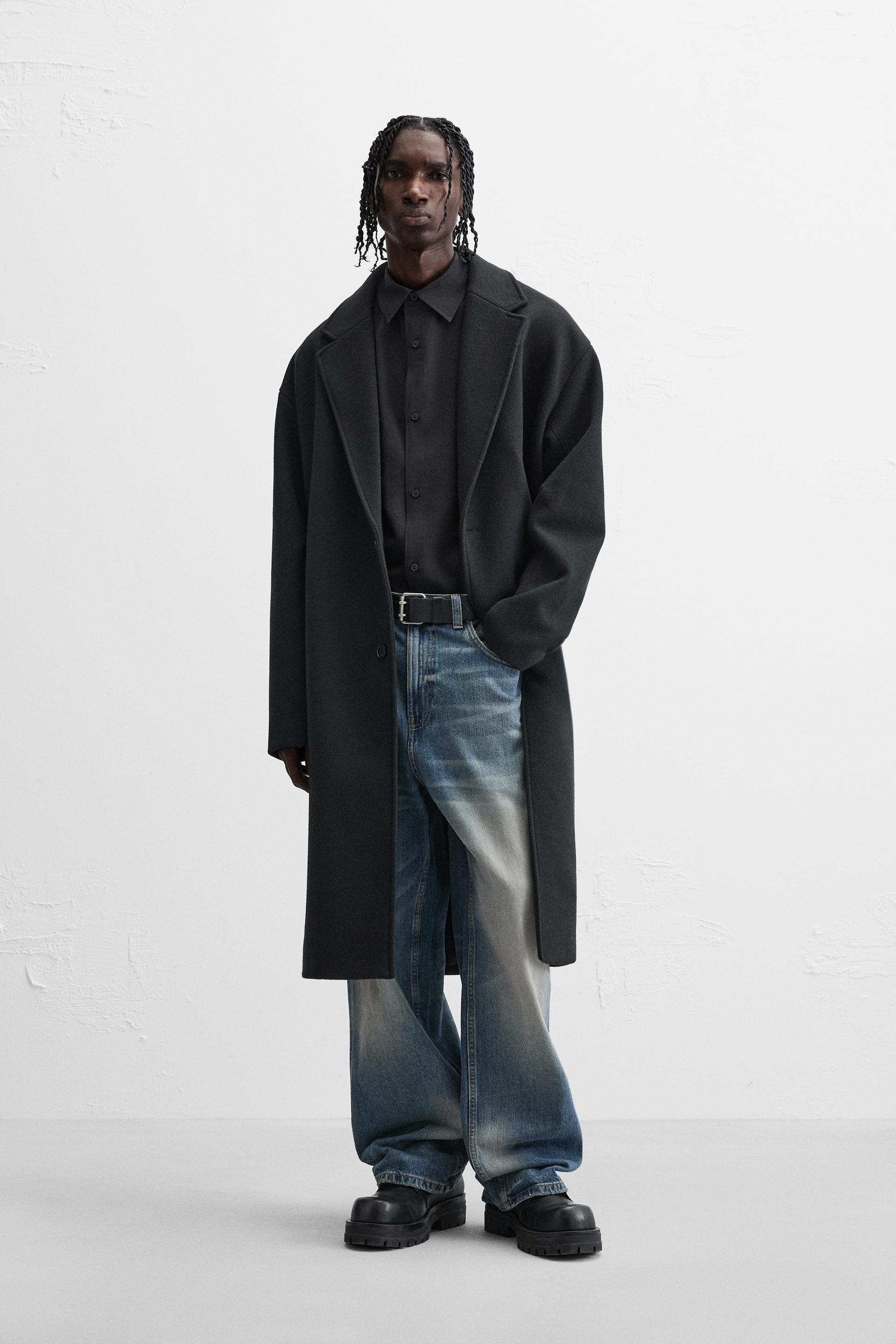 ZARA ダークデニム ロングコート