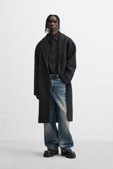 OVERSIZE FIT COAT - Black by Zara