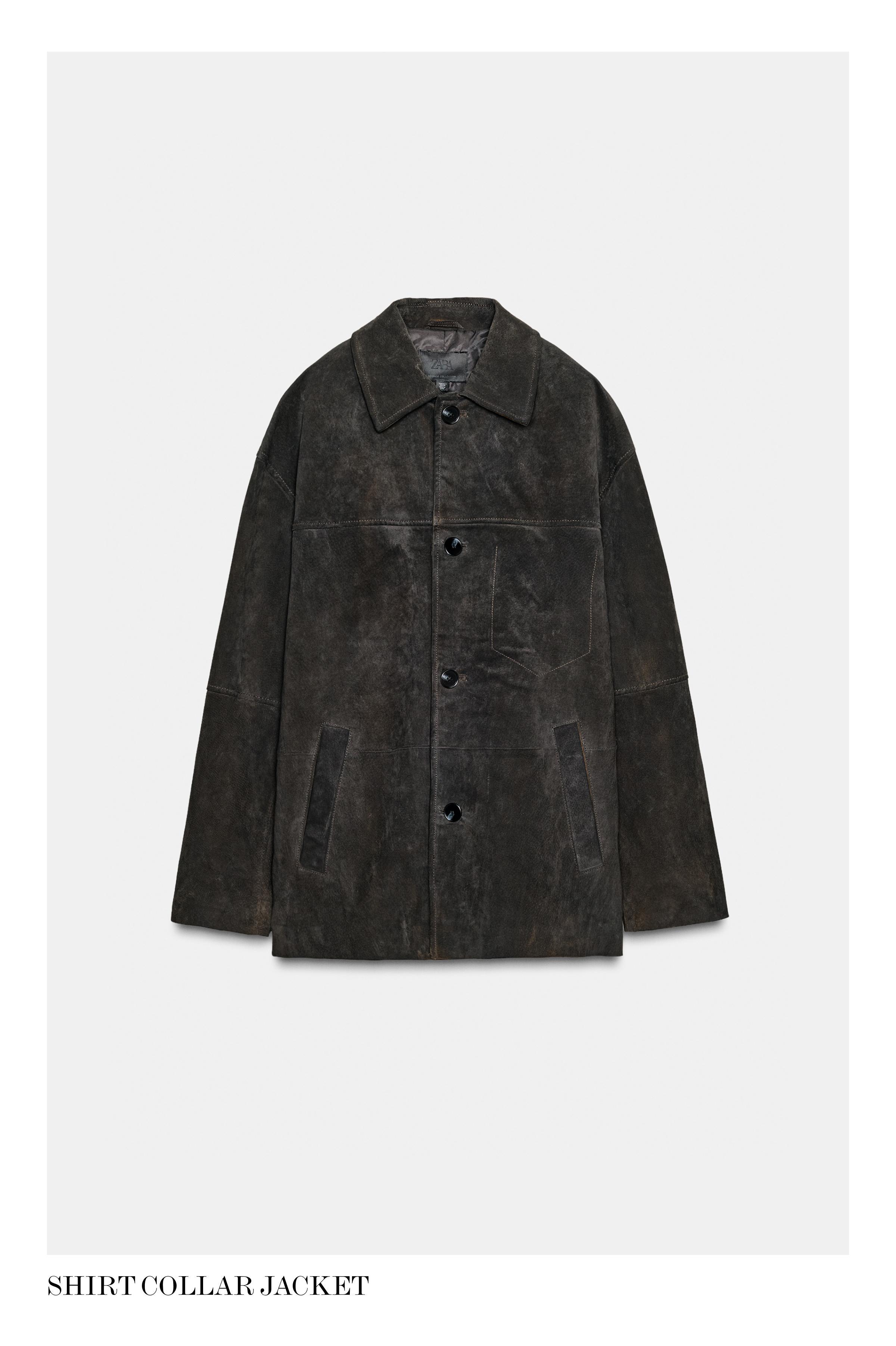 ZARA スエードレザージャケット ZARA】LIMITED EDITION ZWコレクション 100%スエードブレザー