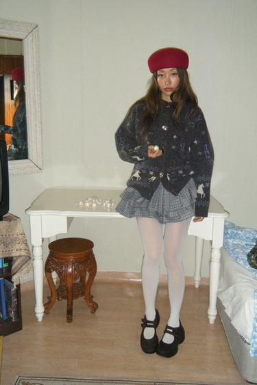 청키 스트랩 발레리나 슈즈 - Zara 블랙